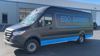 2020 Mercedes Sprinter Mobile Barber Shop Conversion Vehicle Wrap