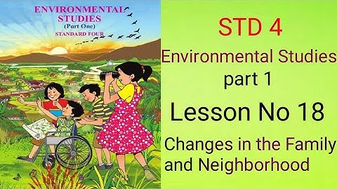 Changes in the Family and Neighborhood 4th STD Evs -1