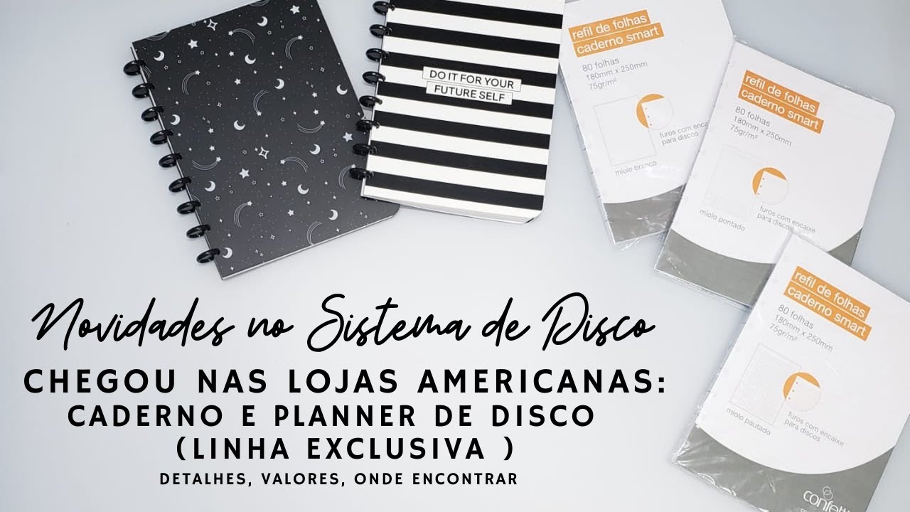 Lançamento Lojas Americanas - PLANNER e CADERNO de disco EXCLUSIVOS da loja.