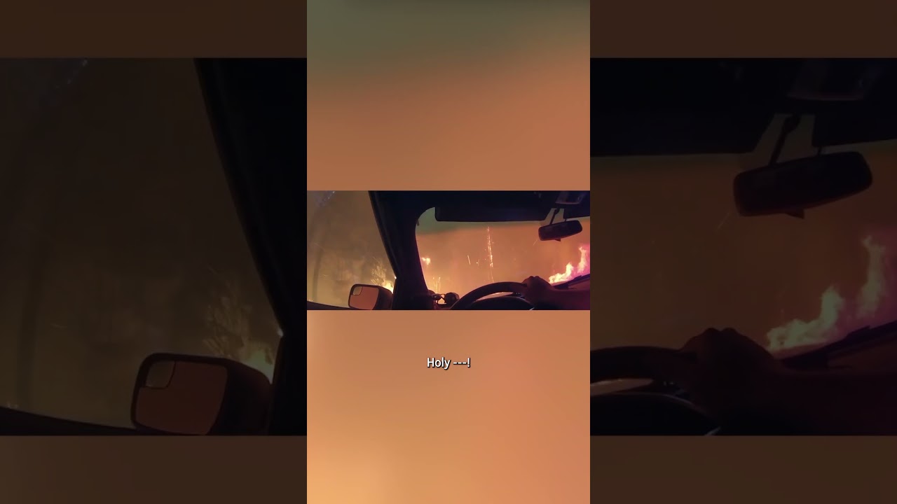 Sheriff’s deputy gets residents to safety while escaping wildfire #Shorts