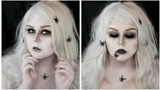 Living Dead Girl Ghost Halloween Makeup Tutorial | Spiders screenshot 3