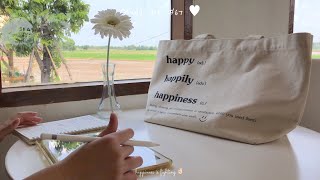 Study vlog 🧸📖 {ENG} เปลี่ยนบรรยากาศอ่านหนังสือที่คาเฟ่ , วางแพลนสอบ TOEIC 🫶🏻☁️🧐