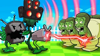 Plants Vs Zombies Skibidi Challenge! (Tvman, Speakerman, Camerman)