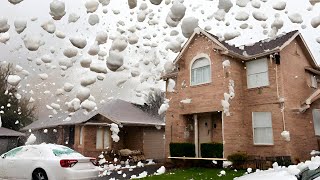 Huge rocks from the sky smash people&#39;s homes and lives! Record hail in Buenos Aires, Argentina
