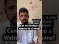 Can we develop a website in 10 mins? Beware of poorly developed websites | website developer Chennai