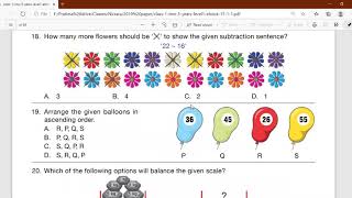 Class - 1 Olympiad paper 2016 set A solve with students| S.K.Education
