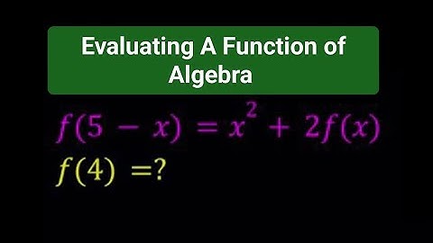 Evaluating A Function Algebra #viral #shorts #maths #math #mathematics #algebra