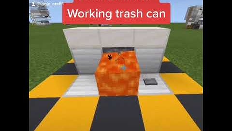 Minecraft Working Trash can tutorial #shorts