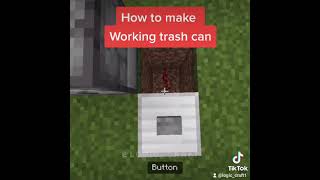 Minecraft Working Trash can tutorial #shorts