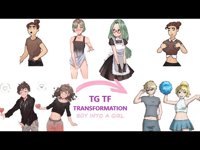 TG TF Transformation Comic Compilation  MTF Body Change  Boy  into a girl Body swap class=