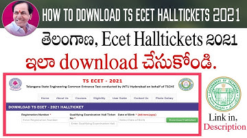 How to download Ts Ecet 2021 Hall tickets, Telangana Ecet Hall tickets download 2021