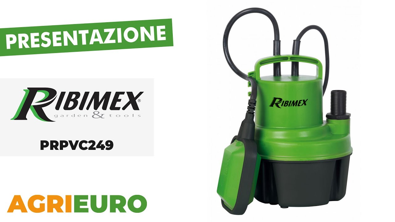 RIBIMEX Pompa Sommersa Per Acque Salate 250W - Portata 4500 L/h, Cavo 10 M, Profondità Max 5 M