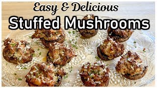 EASY & DELICIOUS STUFFED MUSHROOMS | KETO APPETIZER | IN WITH JEN