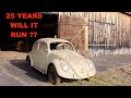 FIRST START IN 25 YEARS - Forgotten Barn Find 1964 VW Beetle - Will it Run?