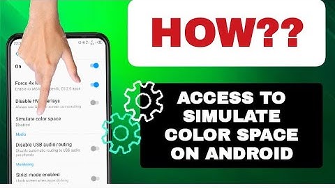 How To Access To Simulate Color Space On Android Phone