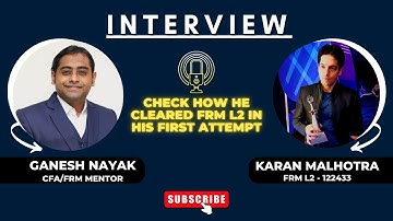Cleared FRM Level 2 in Fist Attempt | Karan Malhotra | FRM level 2 | WhatsApp +91 9819137880