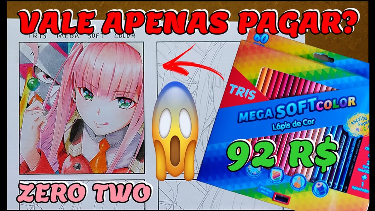 O lado BOM e RUIM de pintar com os Lápis TRIS MEGA SOFT COLOR Drawing ZERO TWO