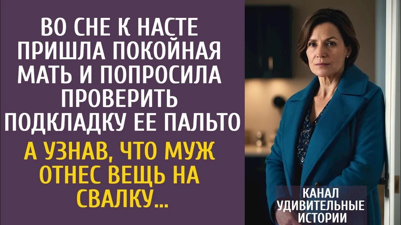 Во сне к Насте пришла покойная мать и указала на подкладку пальто… А когда муж отнес вещь на св