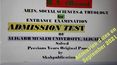 AMU BA Entrance paper 2024 fully solved,  BA Admission paper f 2025 2026 l B.A.(HONS) admission 2025