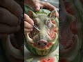 🐗 Epic Warthog Head Watermelon Carving | Satisfying 3D Fruit Art #Shorts #ai #viralvideo