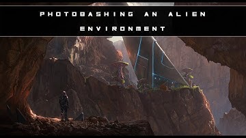 Environment Concept Art: Photobashing an Alien Environment (Sketches, Thumbnails and Final)