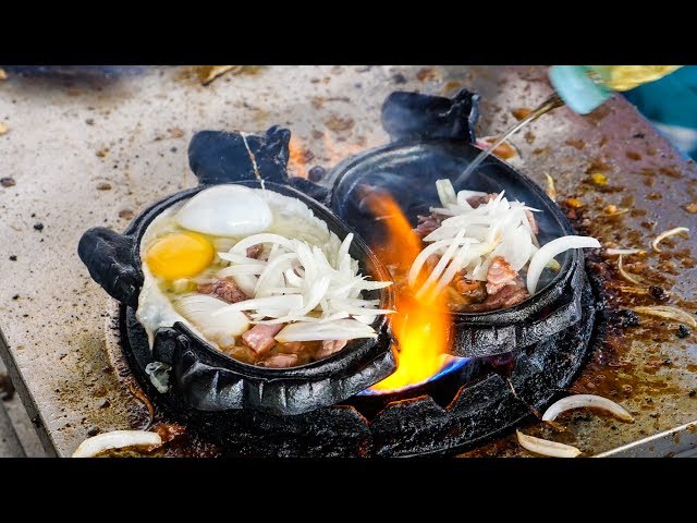 FLAMING BEEF and EGGS! - Must-Eat Cambodian Street Food Dish in Phnom Penh!