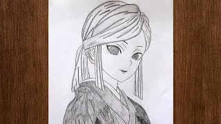 How to Draw Amane Ubuyashiki by one Pencil Demonslayer Amane Ubuyashiki art