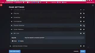 SLCC Digication: Page Settings- Adding, Deleting, & Organizing Pages