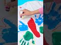 Creative Footprint Art! 👣✨ Watch This Girl Transform Her Footprints into a Stunning DIY