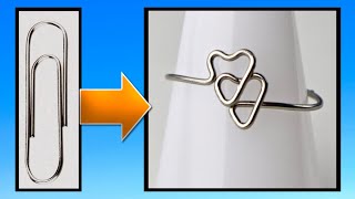 Double Heart Paperclip Ring DIY Jewelry Making Tutorial Profile