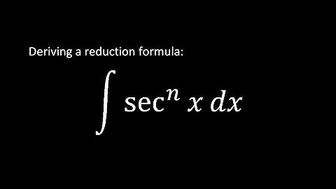 Power reduction formula for integral of sec^n(x)