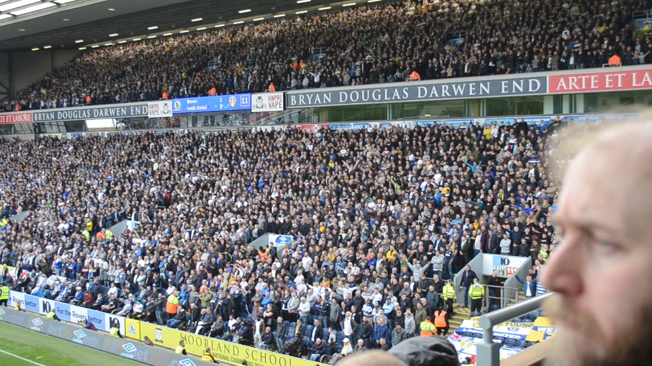 7,700 Leeds fans singing Marching On Together away at Blackburn 20/10