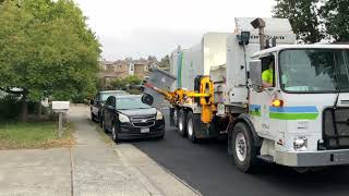 Recology new way automated side loader on trash 