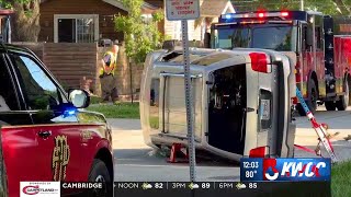 Police: SUV flips on Moline street, ending chase