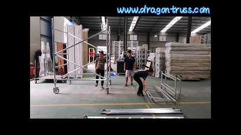 how to install double width scaffolding