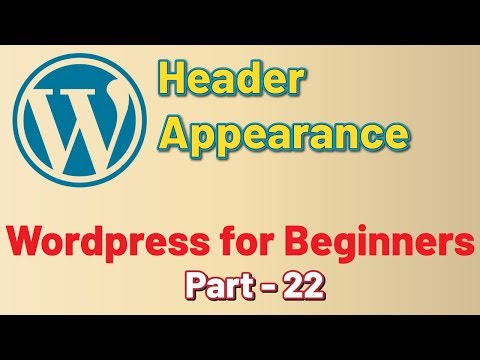 Header Appearance - WordPress for Beginners