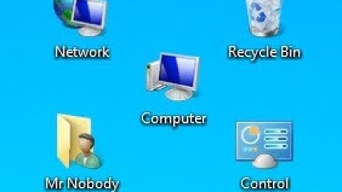 Enabling & Disabling common icons on the desktop | Windows 7