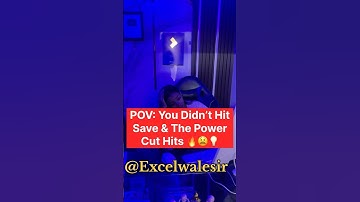 POV: You Didn’t Hit Save & The Power Cut Hits 🔥😫💡 #excelwalesir #exceltrainingonline
