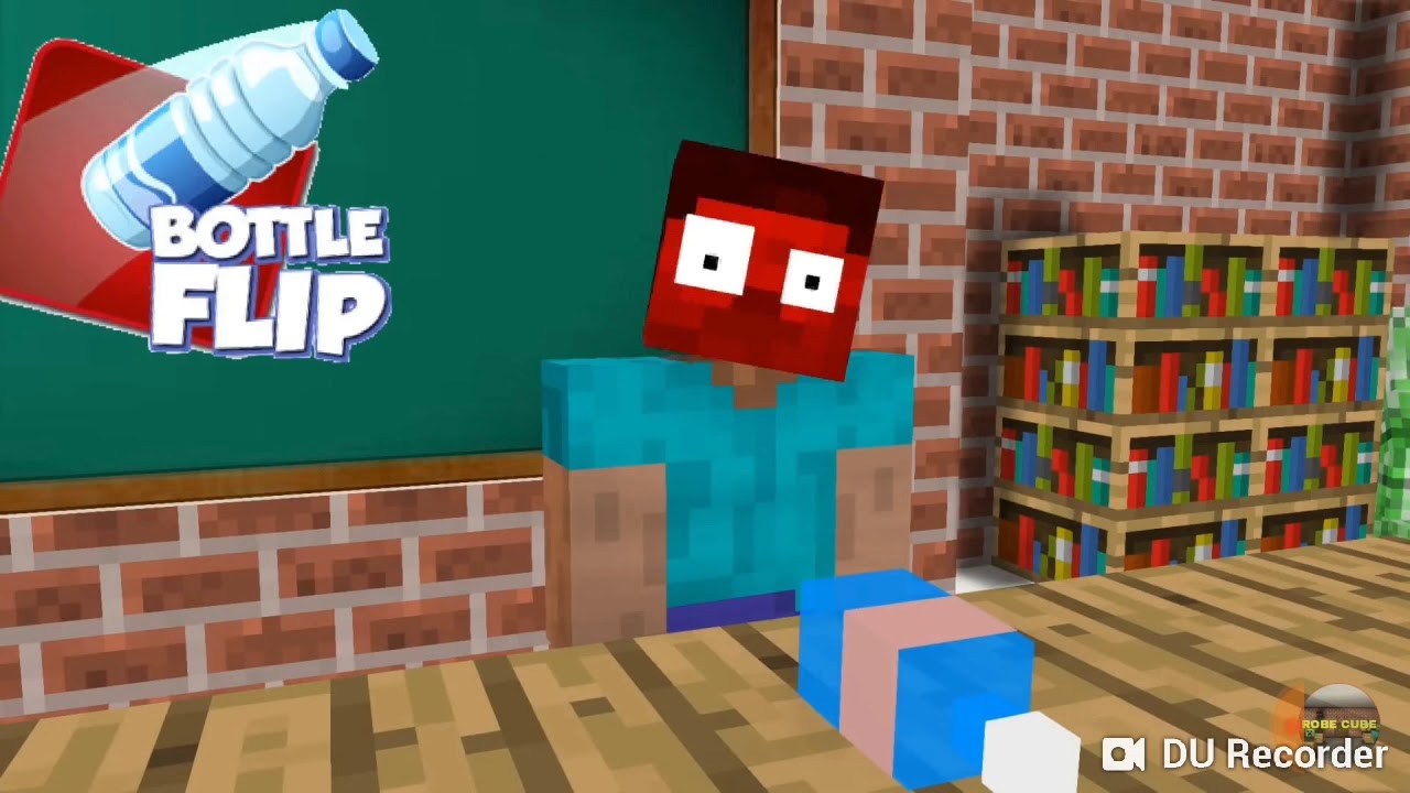 Monster School BOTTLE FLIP CHALLENGE Minecraft Animation YouTube