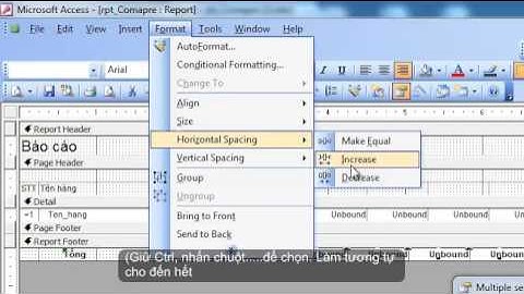 Crosstab report video for MS. Access - Làm báo cáo Crosstab trong MS. Access