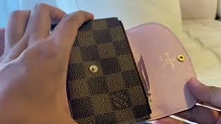 Unboxing the Louis Vuitton rosalie coin purse 💖 The pink inside