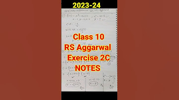 CLASS 10 RS AGGARWAL Exercise 2C Solutions notes 2023‐24 #shorts #short #viral #maths #cbse #class10
