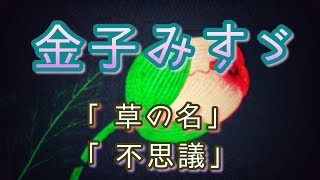 金子みすゞ【字幕入り】ふしぎ／草の名「朗読／詩」