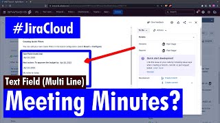 Jira Cloud - How to store meeting minutes? screenshot 1