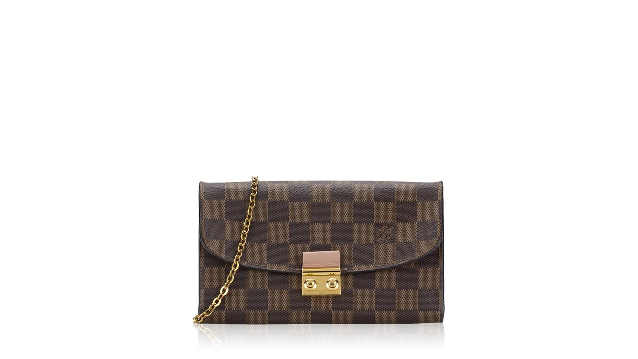 Louis Vuitton Sarah Wallet Rose Ballerine Damier Ebene