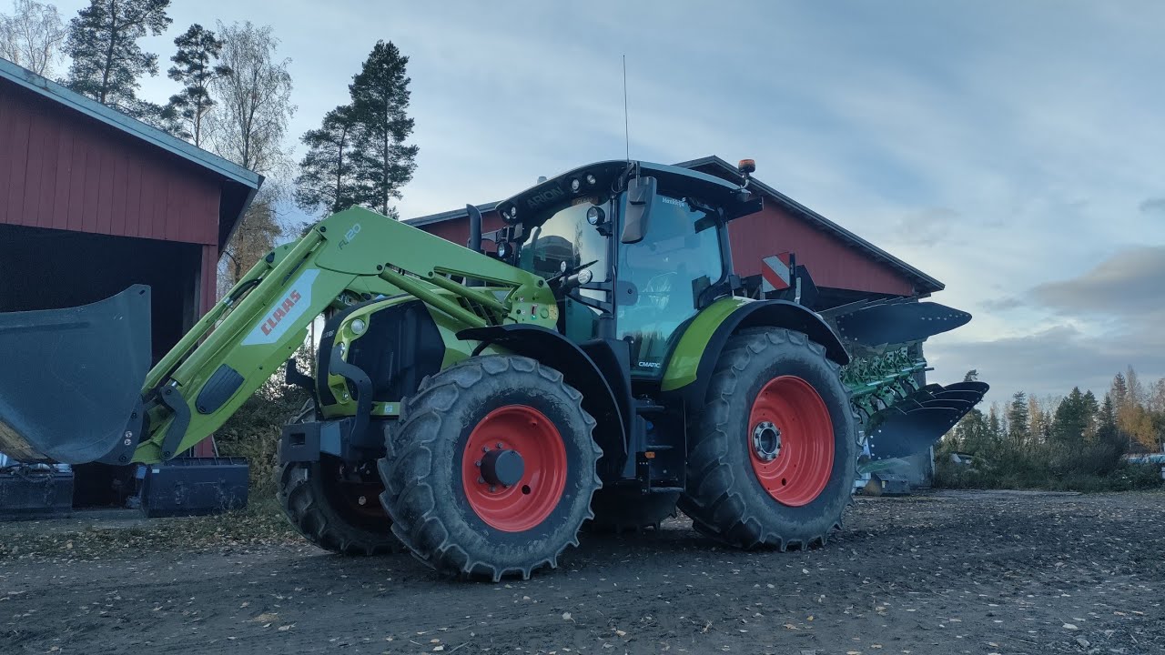 Claas Arion 550 ja Amazone Cayros