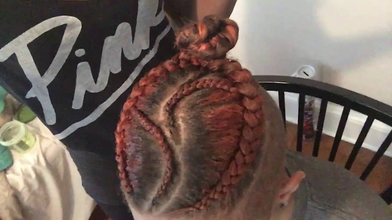 Undercut with braids/ Man Bun Style 3 - YouTube