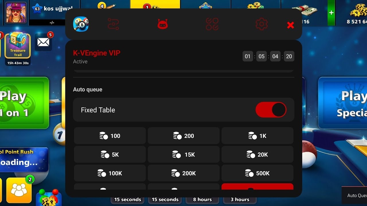 CHEAT VIP 8 BALL POOL ANDROID AUTO PLAY | 100% SAFE NO ROOT NO BAN ...