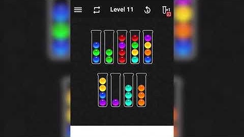 Ball sort color water puzzle level 11