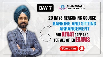 Ranking and Sitting Arrangement ||Day 7|| AFCAT reasoning 20 days complete course || Sandeep Brar